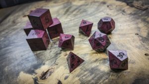 Purple Heart Polyhedral Dice