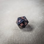 Bison d20 w/ Copper Inlay