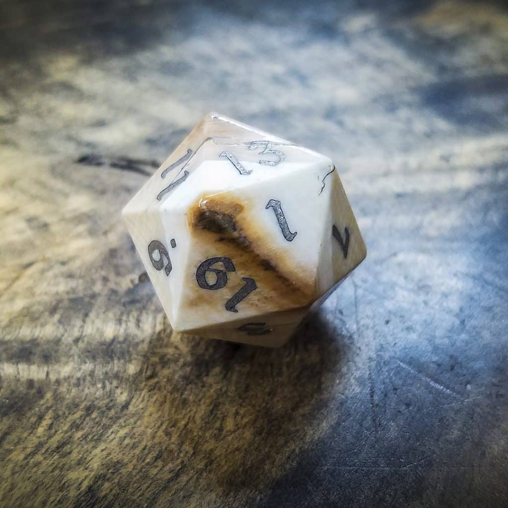 Mammoth Ivory Artisan Dice