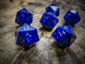 Lapis Lazuli D20s Inlaid with Nickel Silver