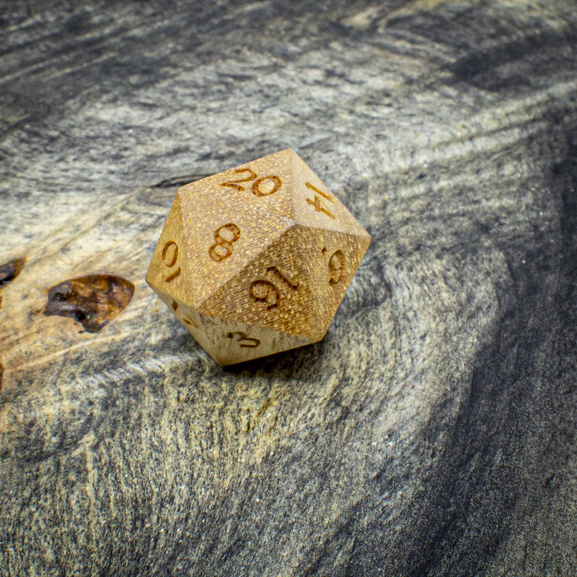Avodire Twenty Sided Die (d20) | Artisan Dice